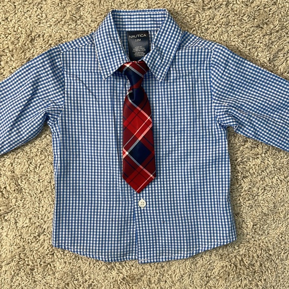 Nautica Baby Boys 4-Pc. Jacket, Shirt, Pants & Necktie Set - Picture 4 of 8